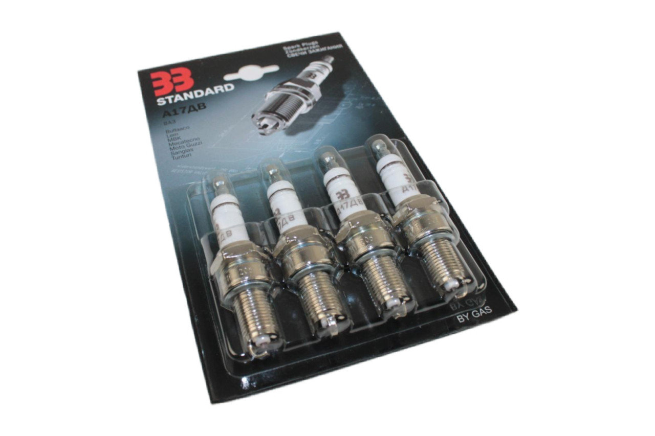 Свічка запалювання Газель, Волга, УАЗ дв.405,406,409,ВАЗ (компл.4шт) блістер (пр. "ЕЗ") А17ДВ