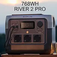 Переносна компактна станція для заряджання EcoFlow RIVER 2 Pro (768 Вт/г) EU, Потужна зарядна станція з функцією EPS Екофлоу