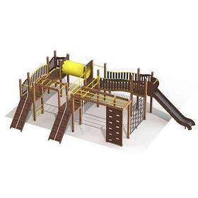 Ігровий вуличний комплекс "Розбійник" з рукоходом і лазами