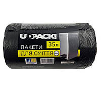 Пакети для сміття п/е  35л/100шт чорні "UDPACK"