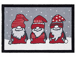 Новорічний придверний килимок Гноми Livarno Home 40 х 60 см брудозахисний