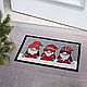Новорічний придверний килимок Гноми Livarno Home 40 х 60 см брудозахисний, фото 4