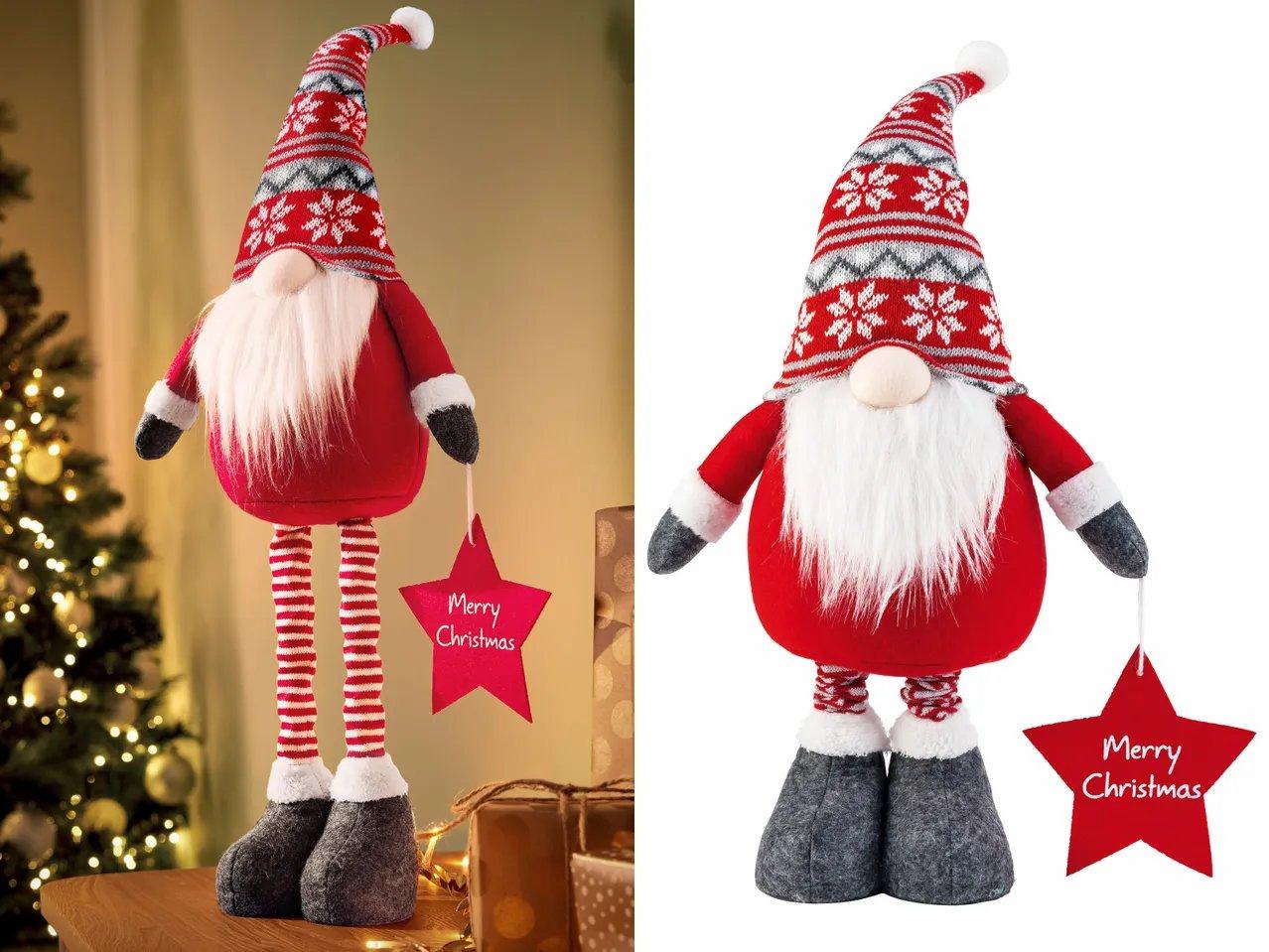 Новорічна фігурка Різдвяний Гном Livarno Home з телескопічними ніжками 46 -71,5 см, фото 1