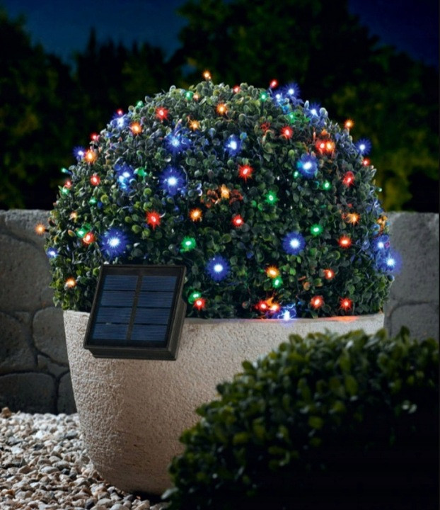 Вулична гірлянда Livarno Home 100 LED на сонячній батареї 10 м з таймером і датчиком сутінок, фото 1