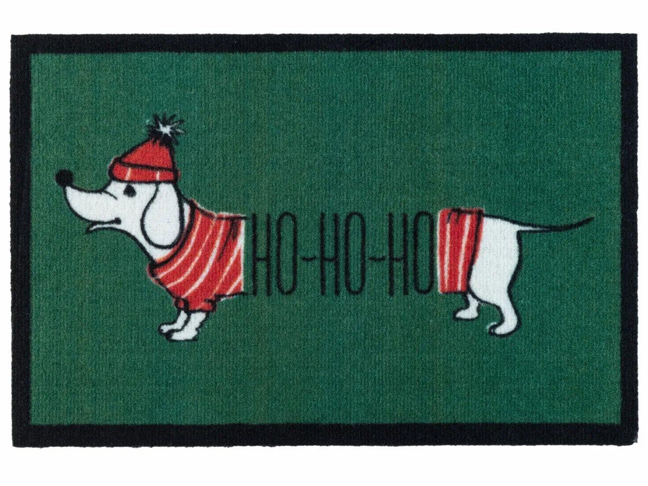 Новорічний придверний килимок Ho-ho-ho Livarno Home 40 х 60 см брудозахисний, фото 1