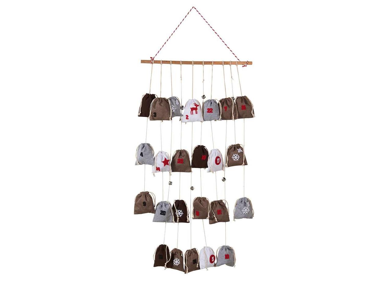 Різдвяний адвент календар Livarno Home 95 х 52 см підвісний новорічний декор на стіну, фото 1