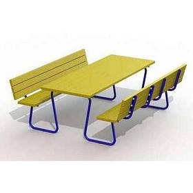 Стіл з лавками на майданчик