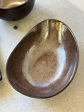 Салатник, миска керамічна овальна Копер 21.5 см арт. 101-0446, фото 1