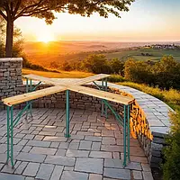 Місткий барний столик до 20 осіб Quattro