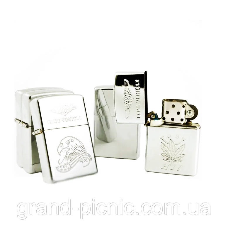 Запальничка бензинова сталева з гравіюванням, фото 1