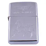 Запальничка бензинова сталева з гравіюванням, фото 4