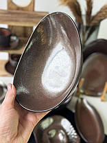 Салатник, миска керамічна овальна Копер 21.5 см арт. 101-0446, фото 3