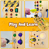 Бізіборд Монтессорі на батарейках 12x21 см, фото 3