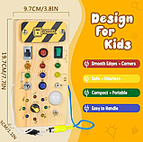 Бізіборд Монтессорі на батарейках 12x21 см, фото 6