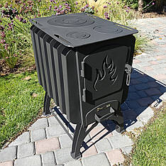 Буржуйка тривалого горіння "Годувальниця НОВА" з конвекцією і варильною поверхнею, сталь 4мм