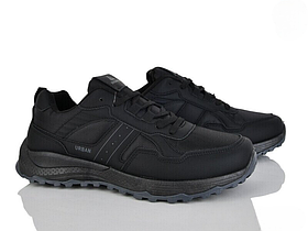 Чоловічі стильні демісезонні кросівки чорного кольору