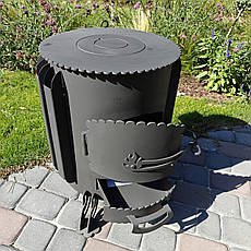 Буржуйка на дровах з варильної поверхнею "Ромашка", сталь 4мм, фото 5