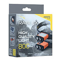 Налобний ліхтар Rablex RB975, 2 Ліхтарика, Станція PowerBank, 800 Lumen, Type-C, Карабін, Сенсор