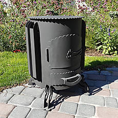 Буржуйка на дровах з варильної поверхнею "Ромашка", сталь 4мм, фото 3