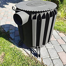 Буржуйка на дровах з варильної поверхнею "Ромашка", сталь 4мм, фото 4