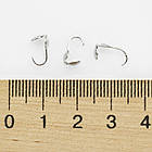 Калоти Залізо, Затискачі-концевики, Колір: Платина, Розмір: 9х3мм, Внутрішній Діаметр 3 мм, Отвір 1.5 мм, 20 г, фото 3