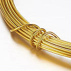 Алюмінієвий дріт 1 мм/10 м, Колір: Золото, Товщина 1 мм, 10 м/котушка, 1 катушка, фото 2