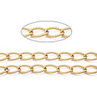 Ланцюг Алюмінієва, Вите Плетіння, Текстурна, Непаяна, Колір: Золото, Дзвено 27.5х15х3мм, 2 м, фото 3