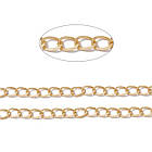 Ланцюг Декоративний Оксидований Алюміній, Текстурна, Рознімна, Золото, Велика ланка 24.5х18.5 мм, 1 м, фото 4