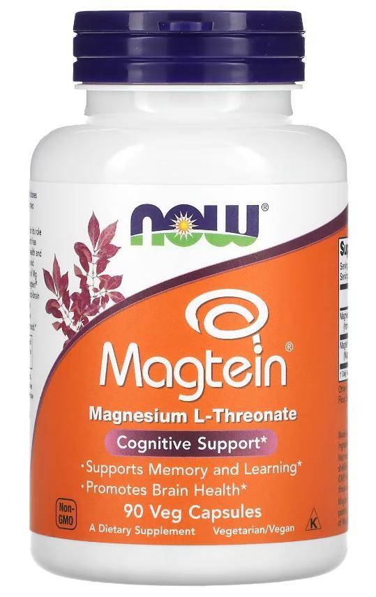 Магній Now Foods Magtein® L-треонат магнія 90 капсул, фото 1