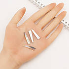 Підвіски Натуральний Чорний Перламутр, Трапеція, Розмір: 30х70х1мм, Отвір 1 мм, 5 шт, фото 2