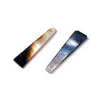 Підвіски Натуральний Чорний Перламутр, Трапеція, Розмір: 30х70х1мм, Отвір 1 мм, 5 шт, фото 3