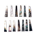 Підвіски Натуральний Чорний Перламутр, Трапеція, Розмір: 30х70х1мм, Отвір 1 мм, 5 шт, фото 4