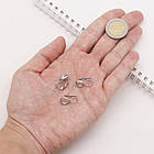 Швензи, Неіржавка сталь, з Круглою Основою під Кабошон, 17х10 мм, Внутрішній Діаметр 8 мм, Пін 0.8 мм, (2 пари), фото 6