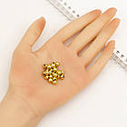 Бусини Неіржавка Сталь Круглі Порося, Золото, 6х5 мм, Відв-тіє 2.2 мм, 25 шт, фото 2