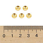 Бусини Неіржавка Сталь Круглі Порося, Золото, 6х5 мм, Відв-тіє 2.2 мм, 25 шт, фото 3