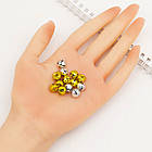 Підвіски Шарми Колокільчики, Залізо, Колір: Золото та Срібло, 10 мм, 2 кольори по 25 шт., 50 шт./паковання, фото 3