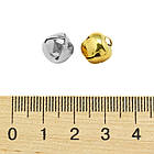 Підвіски Шарми Колокільчики, Залізо, Колір: Золото та Срібло, 10 мм, 2 кольори по 25 шт., 50 шт./паковання, фото 4