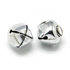 Підвіски Шарми Колокільчики, Залізо, Колір: Золото та Срібло, 8 мм, 2 кольори по 25 шт., 50 шт./паковання, фото 3