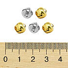 Підвіски Шарми Колокільчики, Залізо, Колір: Золото та Срібло, 8 мм, 2 кольори по 25 шт., 50 шт./паковання, фото 7