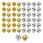 Підвіски Шарми Колокільчики, Залізо, Золото та Срібло, 15 мм, 2 кольори по 25 шт., 50 шт./паковання, фото 2