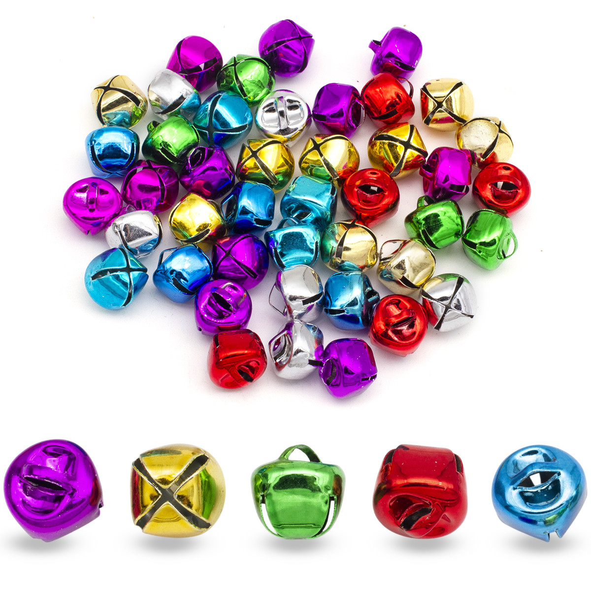 Підвіски Шарми Дзвіночки, Залізні, Мікс, 12 мм, 50 шт, фото 1