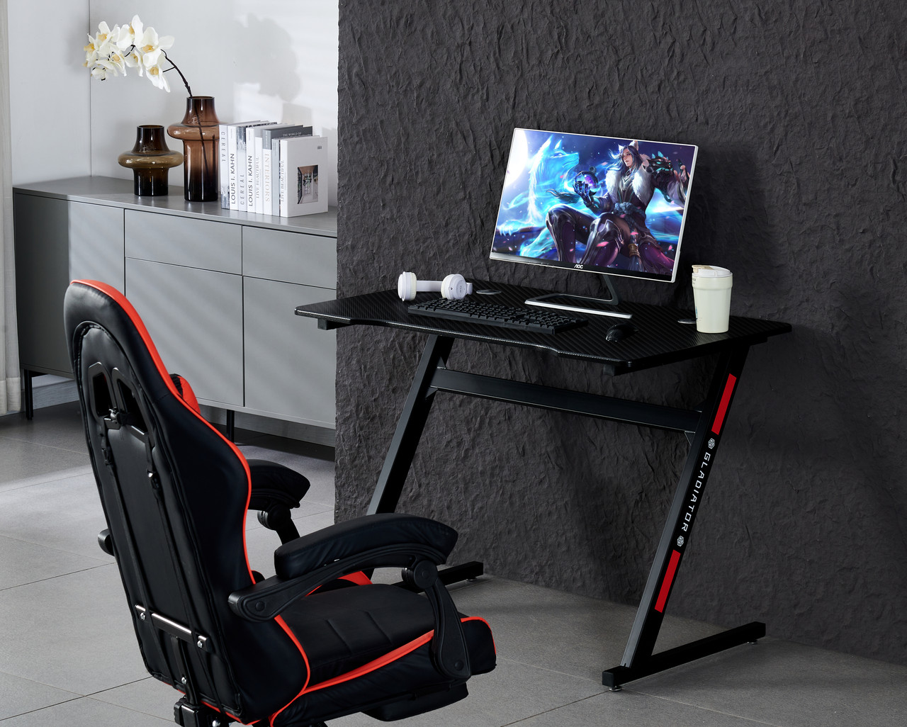 Комп'ютерний геймерський стіл Стелс (чорний), фото 1