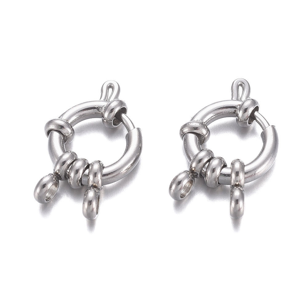 Застібка Кільце Пружинне, Неіржавка сталь, 12.5х4мм, Отвір 2.5 мм, 2 шт, фото 1