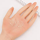 Срібло 925 Швензи-кільця, Розмір: 27х24х1мм, Пін: 0.7мм, 1 пара, фото 2