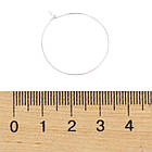 Срібло 925 Швензи-кільця, Розмір: 27х24х1мм, Пін: 0.7мм, 1 пара, фото 3