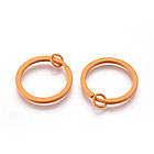 Набір Кільце Замочок, Залізо, для Брелоків і Ключів, Фарбовані, Колір: Мікс, Розмір: 30х2мм, (12 шт.), 1 набор, фото 4