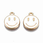 Набір Підвіски Смайл, Сплав і Емаль, Колір Метала: Рожеве Золото, Розмір: 14.5х12х1.5мм, Отвірі: 1.5 мм, фото 9