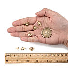 Застібка-кнопка Неіржавка сталь, Покриття Золото 24К, 15х9х5мм, Отвір 1.5 мм і 2 мм, 2 шт, фото 4