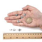 Застібка-кнопка Неіржавка сталь, 15х9х5мм, Отвір 1.5 мм і 2 мм, 2 шт, фото 6