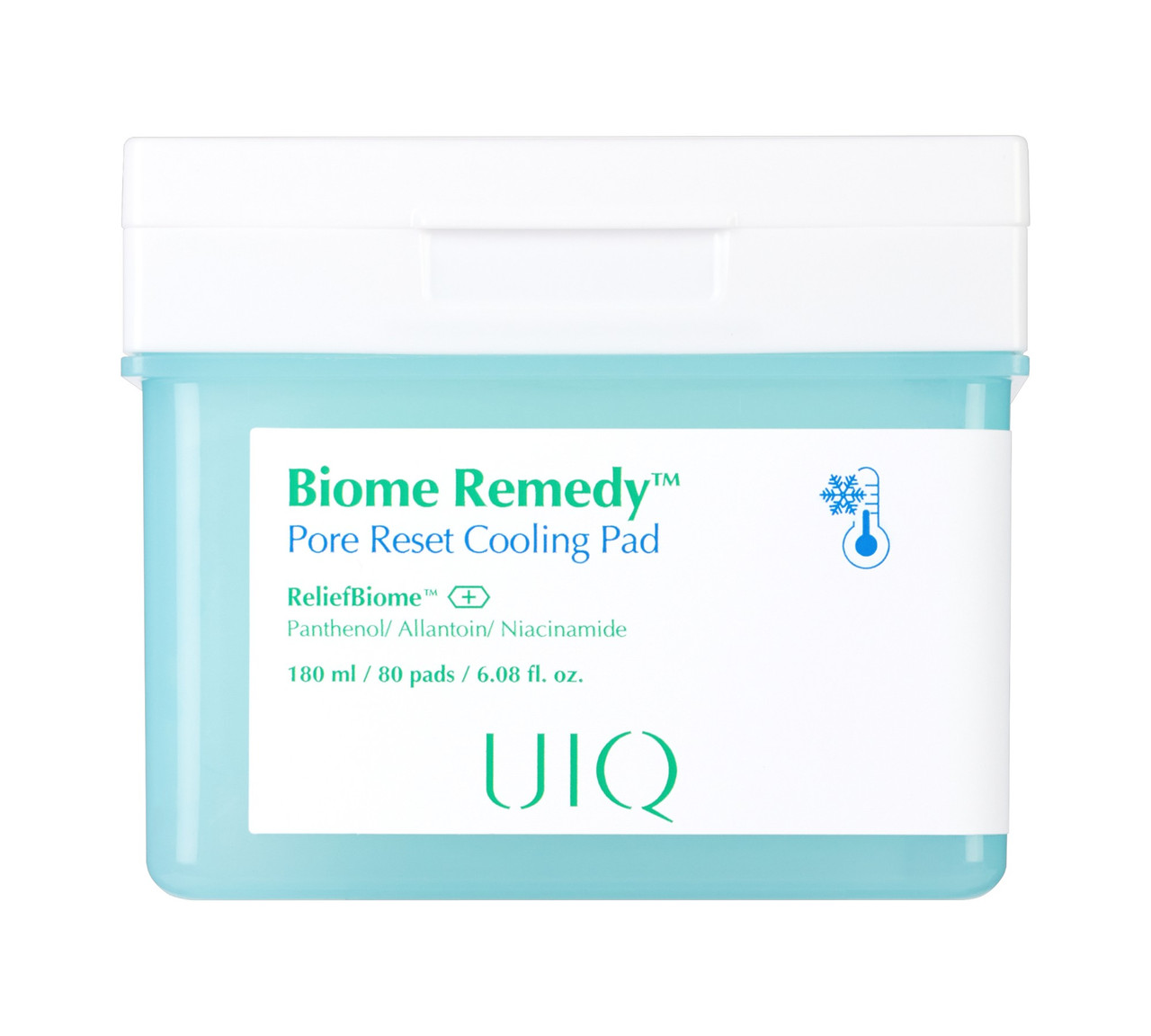 Охолоджувальні педи для зменшення пор UIQ Biome Remedy Pore Reset Cooling Pad 80 pads, фото 1